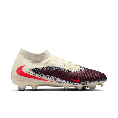 Nike United Phantom 6 High Academy MG Soccer Cleats - Burgundy