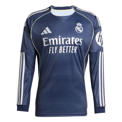 Real Madrid 25/26 Adidas Long Sleeve Away Jersey