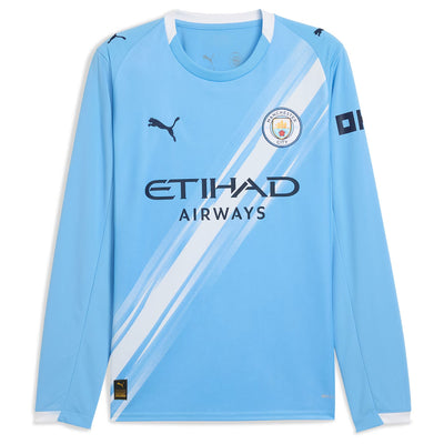 Manchester City Puma 2025/26 Long Sleeve Home Replica Jersey