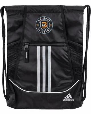 Black adidas sling bag with zippered pockets and side pockets