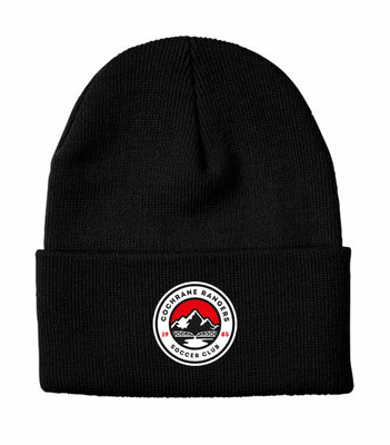 Cochrane Rangers SC Toque with Fold over Cuff - Black