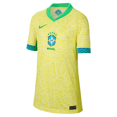 Brazil (MNT) 2024 Nike Stadium Home Replica Jersey - Youth
