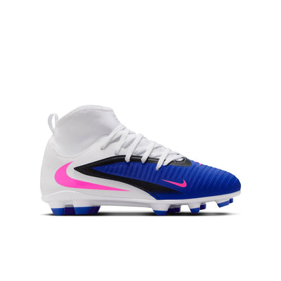 Nike Jr. Phantom 6 High Club MG Soccer Cleats - Racer Blue