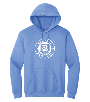 Calgary Blizzard SC Outline Logo Hoody - Light Blue