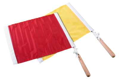 Kwik Goal Referee Assistant Flags - Wooden Handle